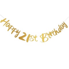 在庫あり ゴールドミラーグリッター パウダーグリッター HAPPYBIRTHDAY バースデーデコレーション パーティーバナー
