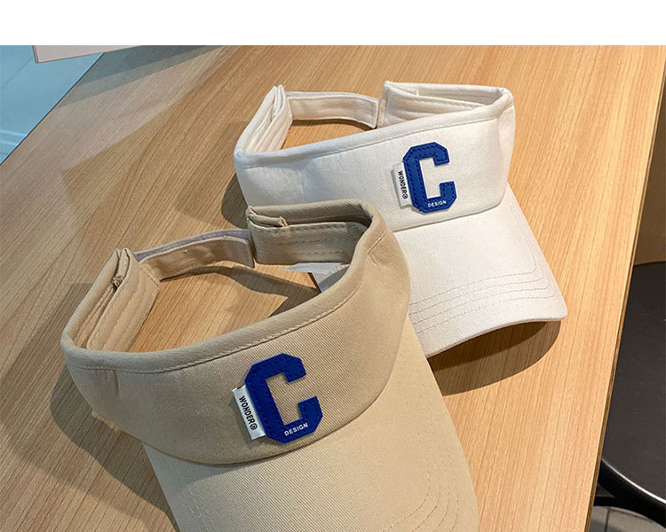 Damen Sommer Sonnenvisier Baseball Cap Mit C Buchstaben Design_voghion.com