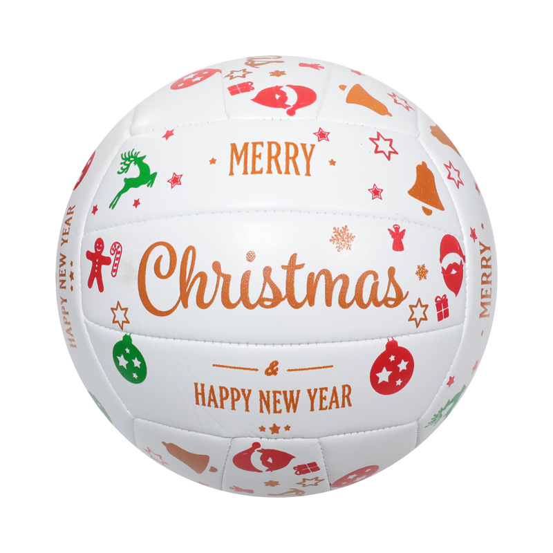 Ballon de beach-volley en PVC cousu à la machine, en caoutchouc épais, cadeau de Noël, décoration, pour l'entraînement des étudiants, les examens et les compétitions._voghion.com