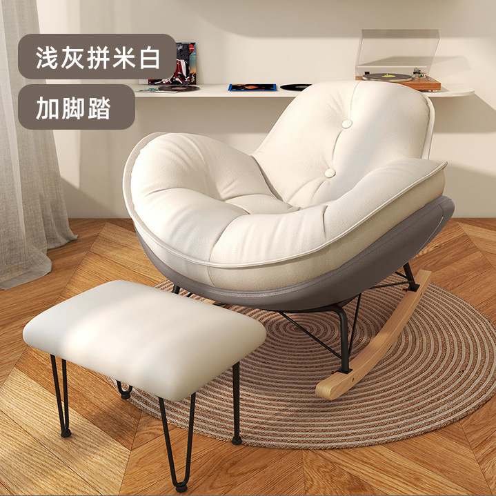 중간 두께 + 벨벳 라이트 그레이 및 오프 화이트 + 철제 발 소파