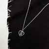 Silver brand necklace, South Korean design goods heart-shaped, with little bears, light luxury style, trend of season