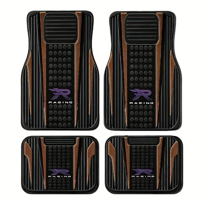 Universal Foot Pad: Car Floor Mats, Dirt-Resistant, Wear-Resistant - msi-12-33444468-four-piece-set