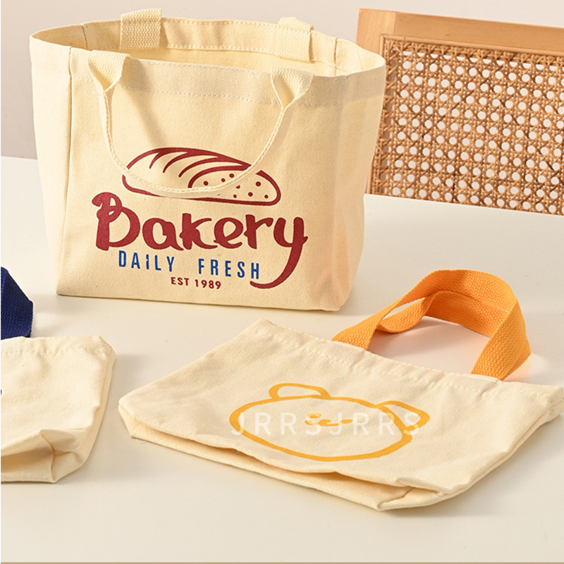 工厂直销 韩版ins可爱卡通帆布包简约大容量小布袋百搭环保手提袋