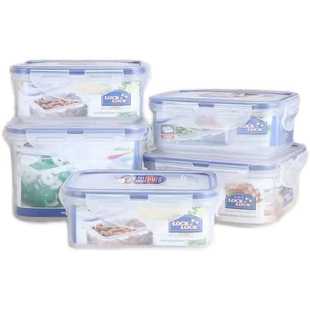 Le buckle fresh-keeping box refrigerator sealed box 5-piece lunch box fruit lunch box food box HPL855S001