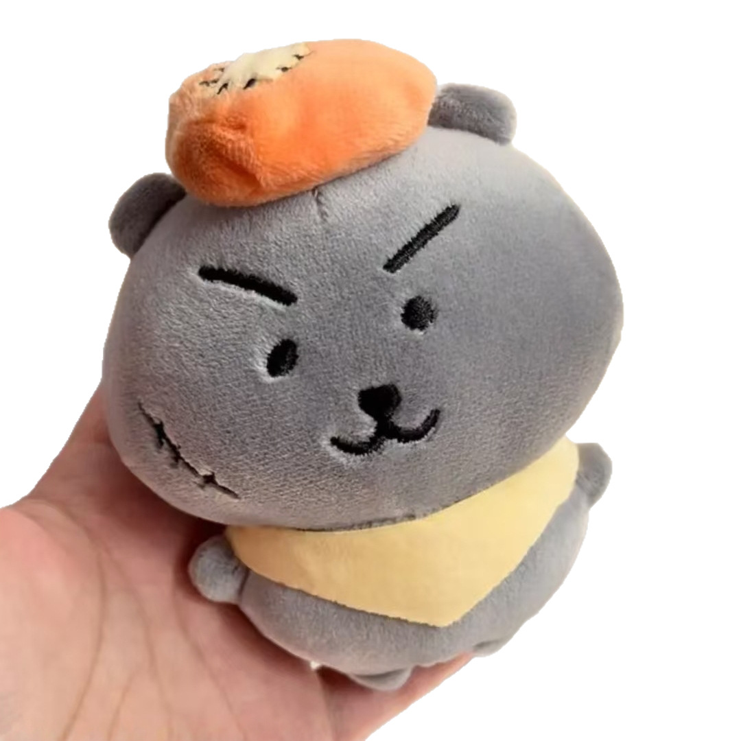 Fat and Chubby Self-Mocking Bear Lulu Bear Little Fat Pig Doll Plush Pendant Keychain Children's Gift Toy Wholesale