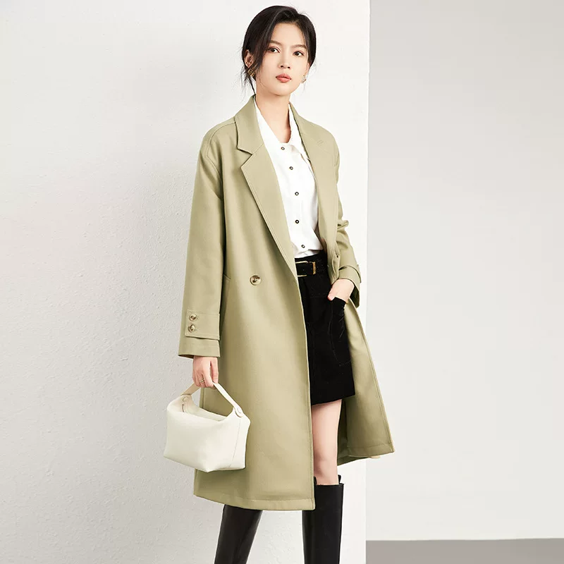 2323712-Loose and versatile long trench coat-Note: Special offer will not be returned