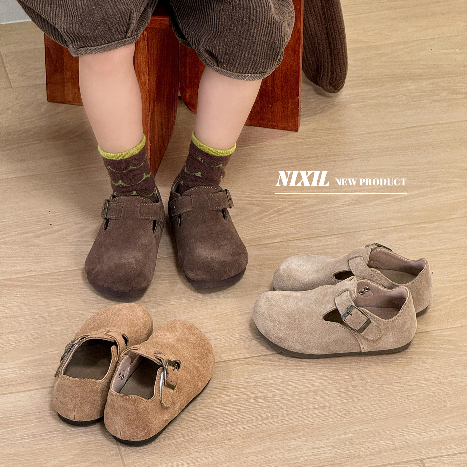 2024 Autumn children Birkenstocks genuine leather shoes girl leather shoes Korean Edition fashion girl shoes
