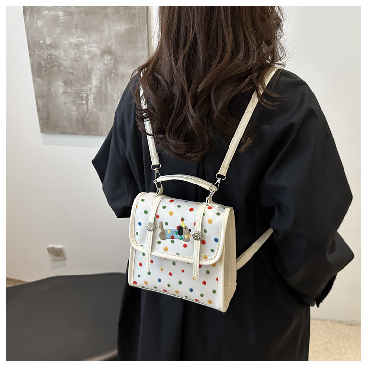 Cute cartoon Dachshund backpack for women 2024 new multi-functional bag, fashionable commuting single-shoulder crossbody small square bag undefined