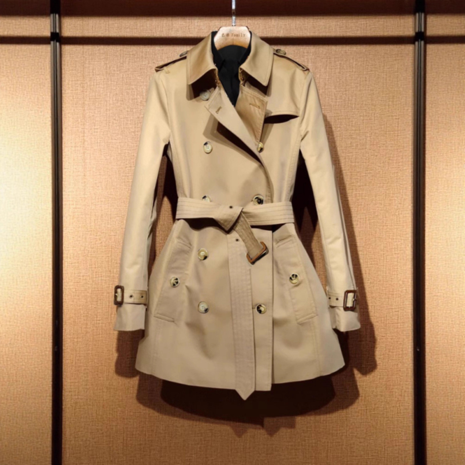 2025春季御姐风私服名媛雪尼尔POLO领公主袖长袖风衣女式外套