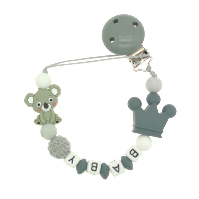 INS Cadena de chupete Koala de silicona caliente suministros para bebés cadena anti-gota cadena molar Cadena de chupete Amazon