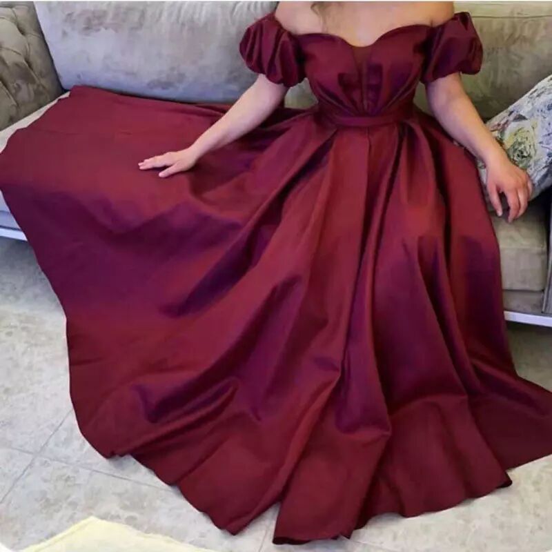 Comercio exterior europeo y americano Amazon AliExpress deseo vestido de noche de las mujeres fuera del hombro tubo sexy Top satén soporte personalización image 4