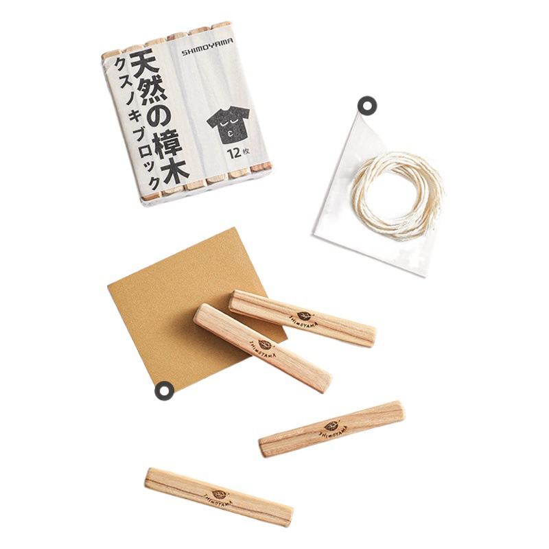 Escarcha Montaña Estilo japonés 12 piezas vieja tira de madera de alcanfor Bola de alcanfor armario natural aromático desodorante a prueba de insectos a prueba de cucarachas bloque de madera de alcanfor