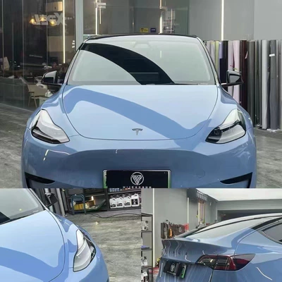 Car Color Change Film PET Car paint protective film - pet-material-crystal-porcelain-blue-165m