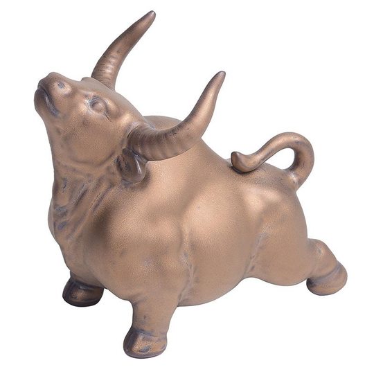 Tea Favourite Year of the Ox Mascot Creative Ceramic Ornaments Boutique Can Raising Red Bullish Ornaments Tea Ceremony Ornaments