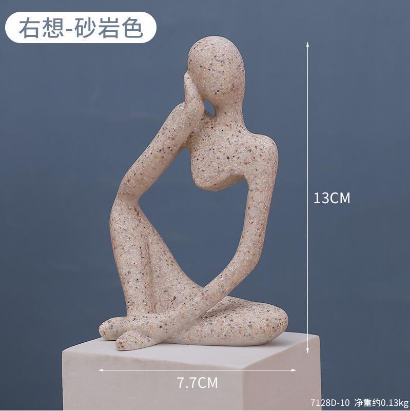 Modern Simple Mini Character Ornaments All-inclusive Three-piece Home Indoor Study Desktop Decoration Resin Small Ornaments