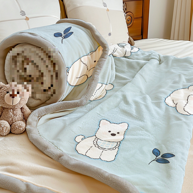 Flannel multifunctional duvet, thin cloak, towel