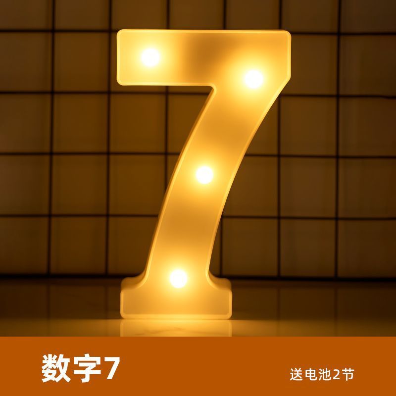 生日快乐字母灯彩灯led场景布置装饰字牌后备箱求婚道具氛围|undefined