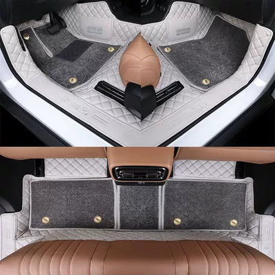 Interior Accessories, Full Coverage — Ayaqaltılar (Kovriklər) - star-6-double-layered-foot-pads-french-velvet-blanket-sky-gray