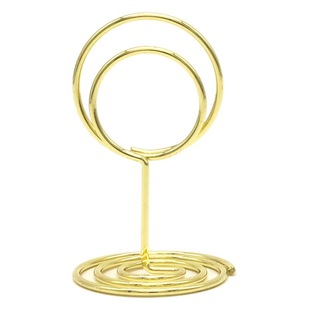 50mm creative desktop business card holder decoration Peacock round note holder metal message holder table card number holder photo clip