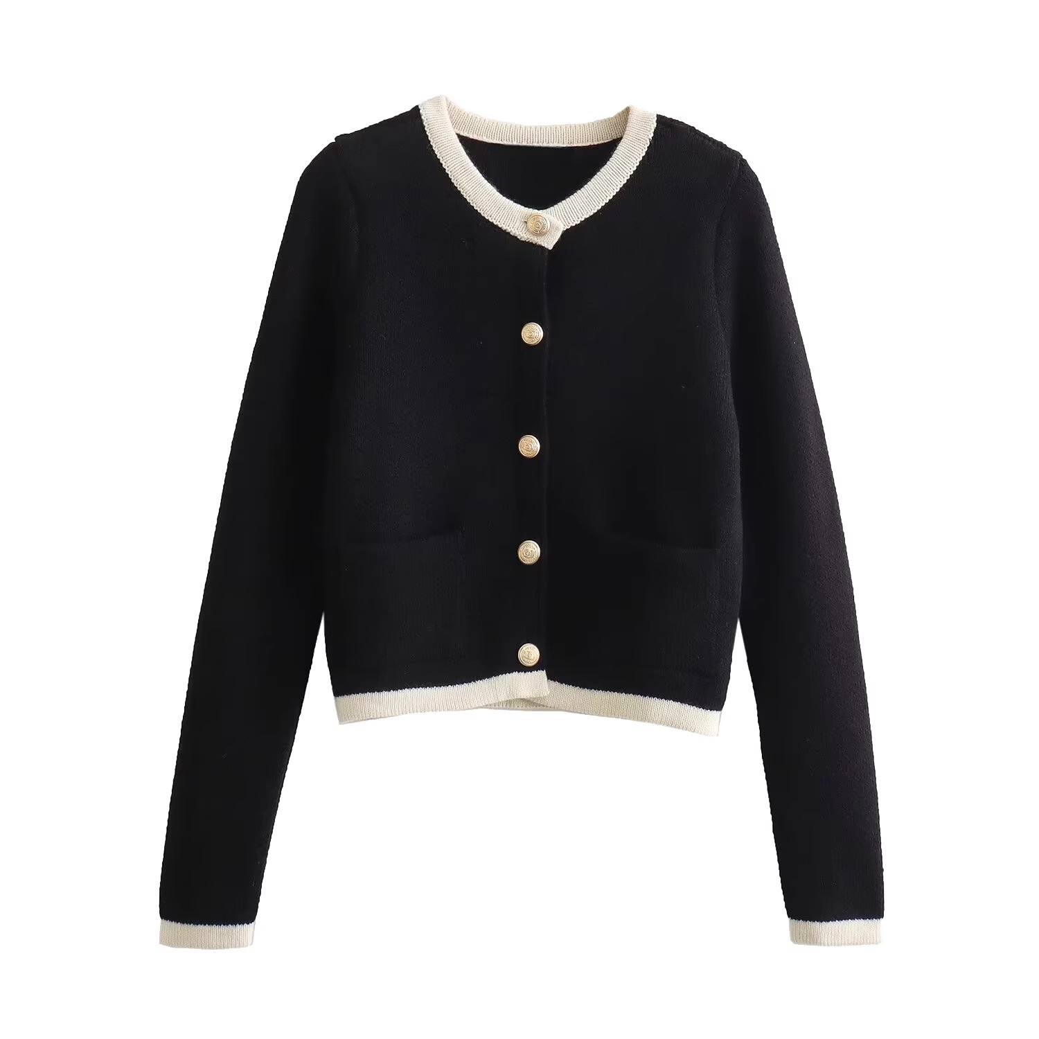 Long Sleeve Sleeve Length Wholesale Women's Elegant Streetwear Color Block Long Sleeve Printing Sweaters & Cardigans