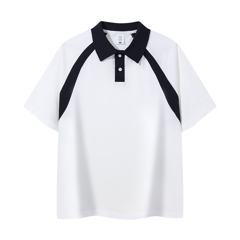 Costura deportiva retro americana marca de moda solapa de algodón de manga corta equipo ropa de trabajo ropa de trabajo ropa de trabajo polo personalizado