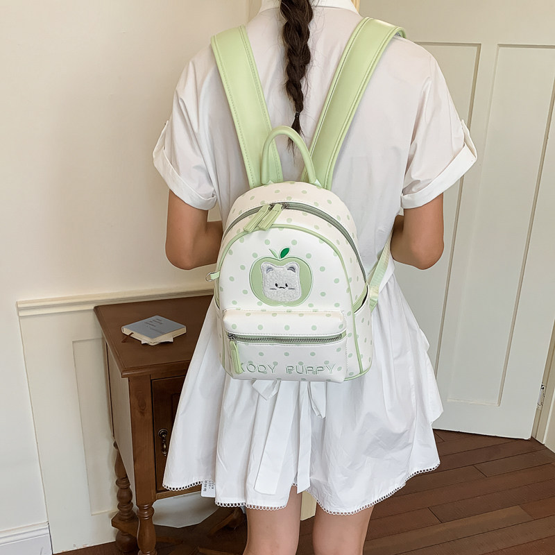 Casual dibujos animados estudiantes de viaje lindos mochila para mujeres nuevo gato corazón mochila 2026 onda punto mochila escolar chica