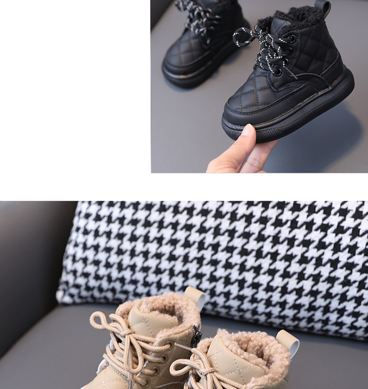 Kid's Fashion Solid Color Round Toe Snow Boots display picture 1