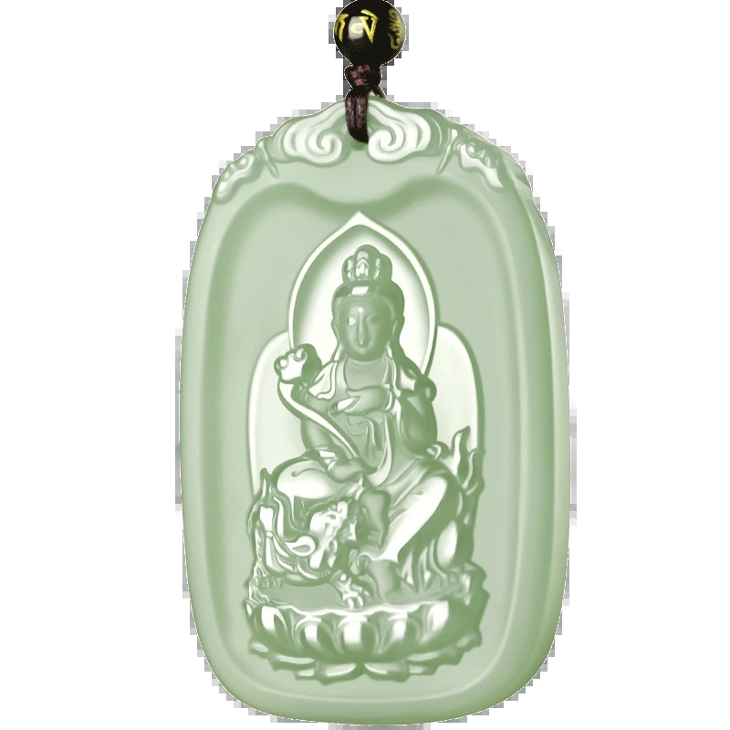 HETIAN JADE ZODIAC BUMING BUDDHA 펜던트 남녀 8 명의 수호신 YUPEI GUANYIN BODHISATTA 옥 목걸이