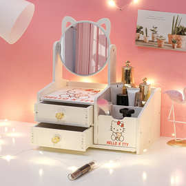 镜子化妆镜折叠台式便携随身高清学生宿舍公主女大小号桌面梳妆镜