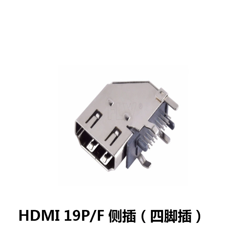 HDMI разъем на материнскую плату с левой колонной медной оболочкой, золотым покрытием, 180 градусов сварной кабель линии HDMI