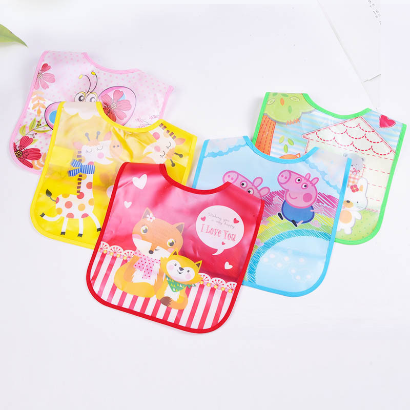 Small portable EVA baby products cartoon waterproof three-dimensional dining bag baby anti-fouling saliva bib around the spot batch