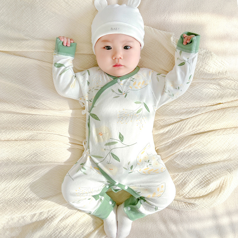Ropa de bebé recién nacido primavera, otoño, invierno, 0 algodón puro en marzo, monje, ropa caliente para niños pequeños, camiseta de bebé