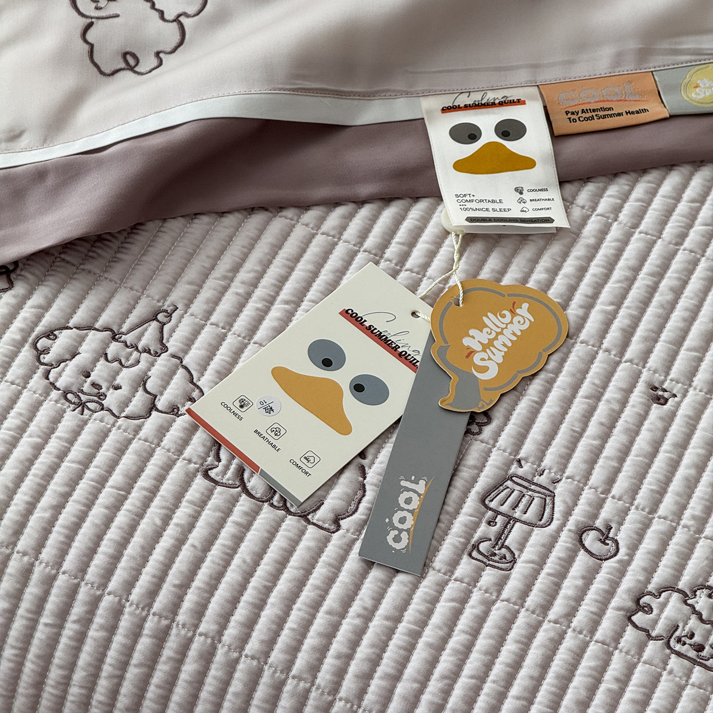 Korean Style Dog Themed Bedding Set With Bed Sheet And Covers_voghion.com
