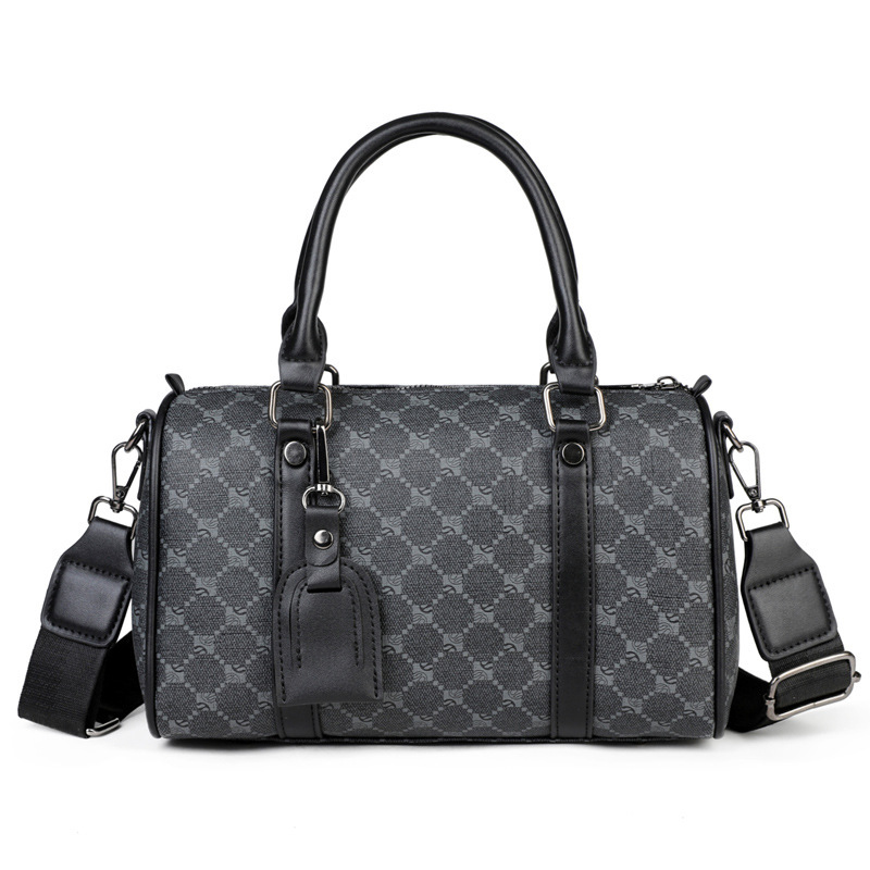 Korean Style New Travel Bag for Men, Large Capacity Short-Distance Business Trip Travel Bag, Fashionable Plaid Handbag, Shoulder Bag Korean Style New Travel Bag for Men, Large Capacity Short-Distance Business Trip Travel Bag, Fashionable Plaid Handbag, Shoulder Bag