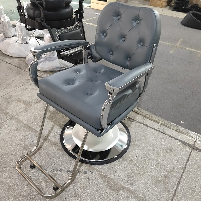 Sillón de barbero vintage para cortes de pelo, sillón de salón reclinable, sillón de barbero para hombres, sillón giratorio. image 21