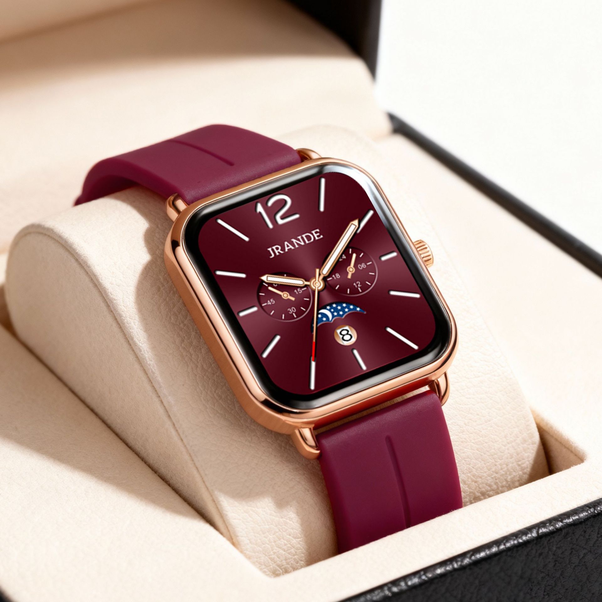 Gelangdi Is Currently Popular for Women's Watches with a High-End Feel, Silicone Straps, Niche Luxury Decoration, Factory Wholesale in Stock