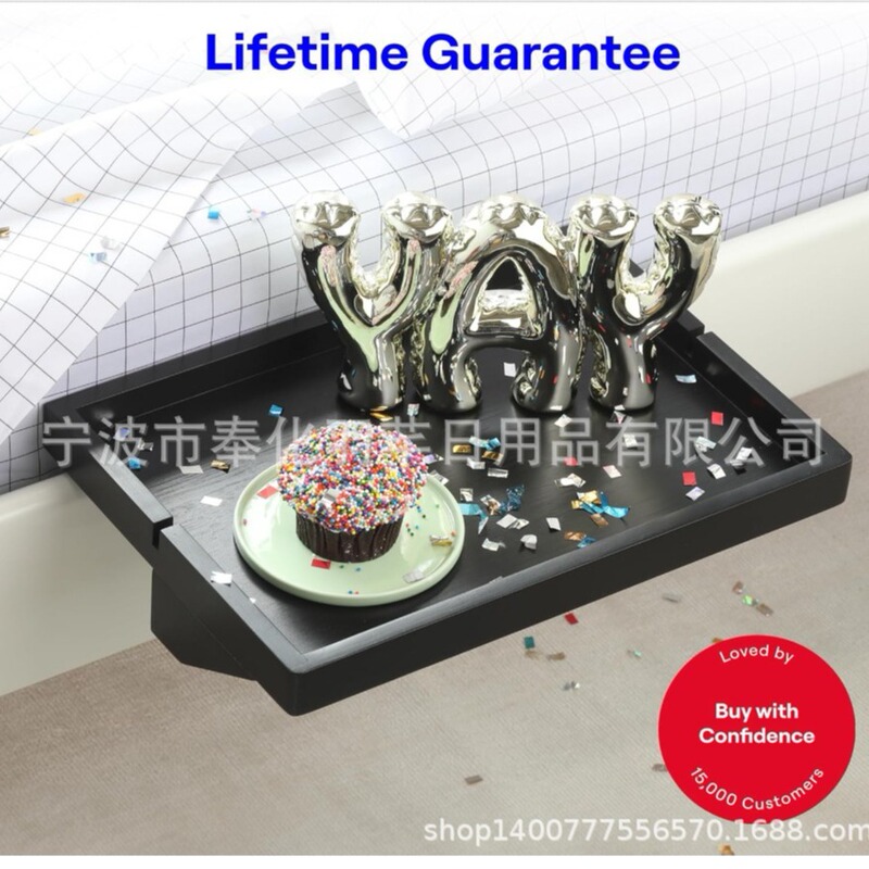 Wooden Clip-On Nightstand Bedroom Dormitory Bedside Shelf Snack Storage Table Floating Bedside Table Tray Bed Side Table