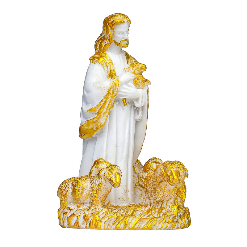 Artesanías decorativas de resina creativa cuidadosamente seleccionadas, adornos de retrato de pastor, muebles para el hogar, adornos para automóviles, regalos al por mayor