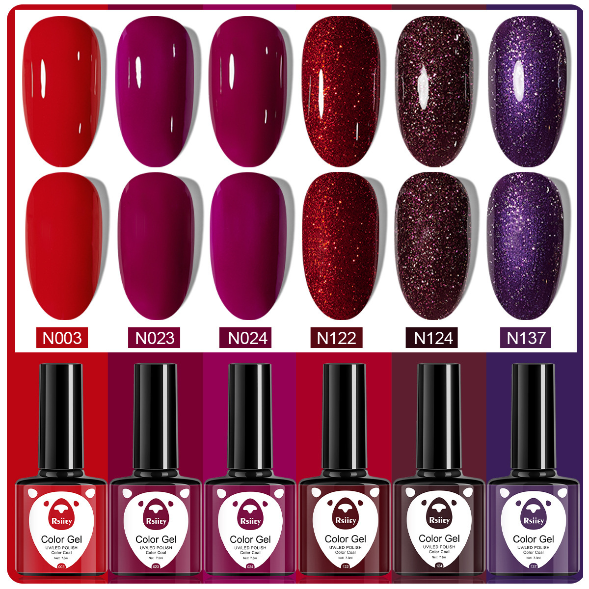 6 colores esmalte de uñas pegamento fototerapia embotellada color popular pintado brillante ojo de gato pegamento UV fototerapia pegamento esmalte de uñas traje de pegamento
