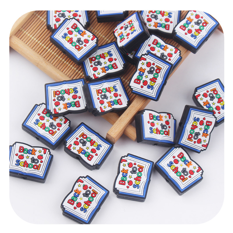 Amazon nuevo libro de dibujos animados para bebés joyas de silicona de goma de silicona creativas DIY tetas cadena de accesorios de cadena