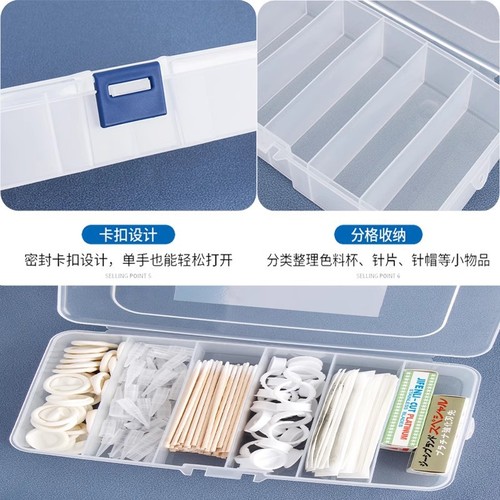 Temporary tattoo pen cotton swab ring cup finger cover manual pen packaging storage box tattooing tools and supplies