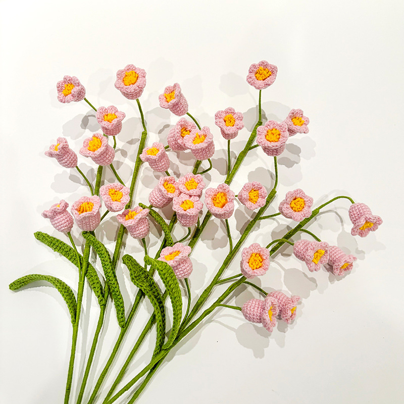 跨境手工编织成品花束仿真花毛线针织假花教师节花束七夕送礼好物|undefined