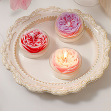 520母亲节伴手礼物手工无烟香氛蠟燭diy创意造型花型彩香薰蜡烛