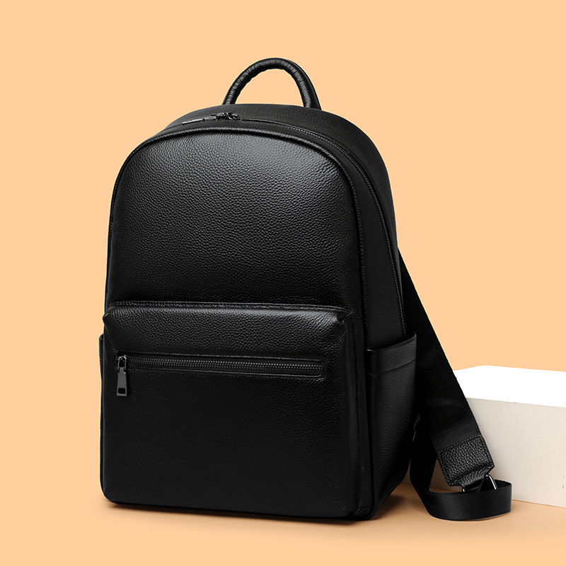 2025 New First-Layer Cowhide Men's Backpack Genuine Leather Laptop Bag Business Travel Backpack Versatile Cross-Border Trade