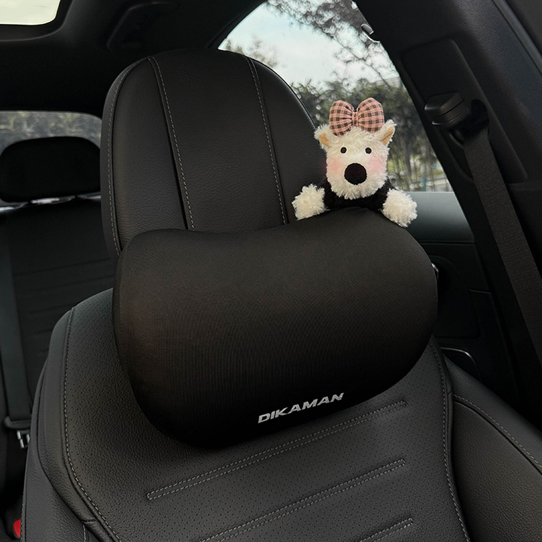 2025 New Model Car Headrest Memory Foam Car Seat Neck Pillow Cute West Highland Terrier Doll for Car Use