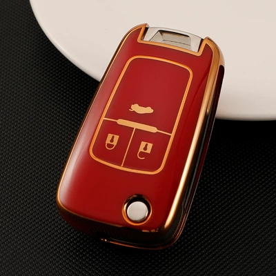 Car key bag – applicable Buick LaCrosse key set - red-3-keys
