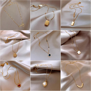 Light luxury niche necklace for women 2024 new hot model without fading color titanium steel necklace clavicle chain for women high-end accessories