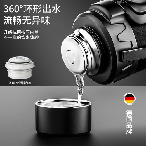 5ZV7 wholesale 316 all stainless steel thermos cup men's large capacity thermos kettle outdoor car kettle household thermos bottle 1
