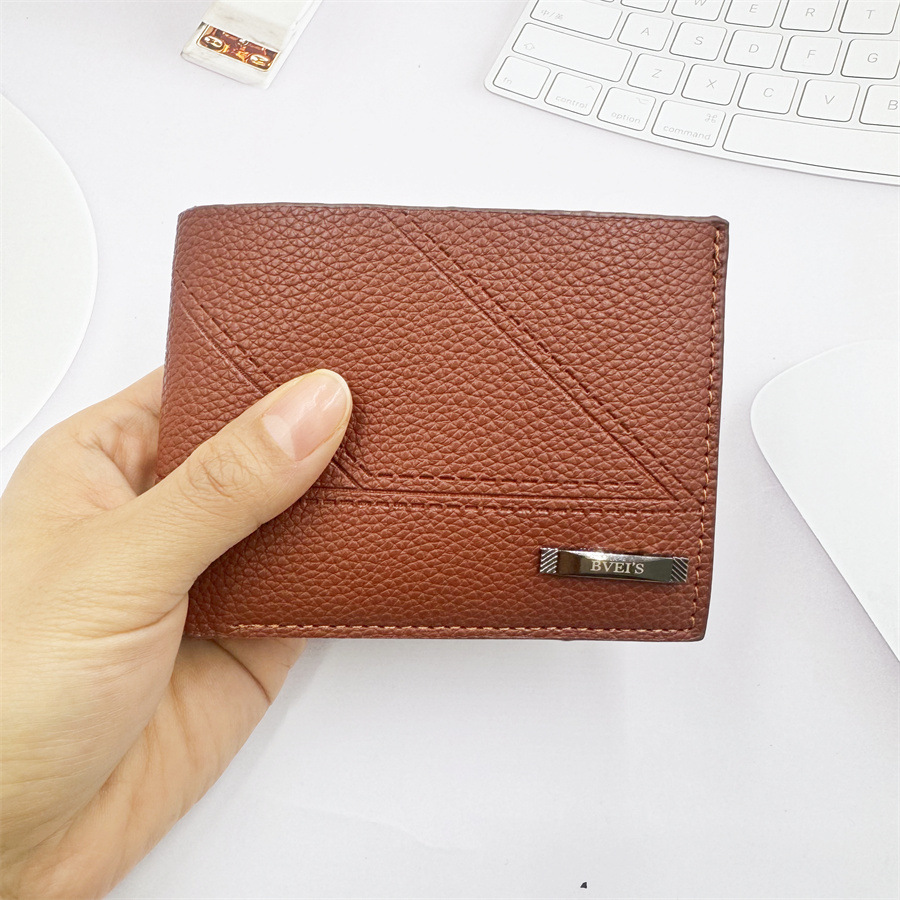 Kort herrplånbok Dubbel läderbotten utan spänne herrplånbok_voghion.com