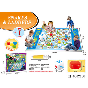 Cross-border toys children's outdoor large carpet snake chess inflatable dice parent-child interactive game chess suit